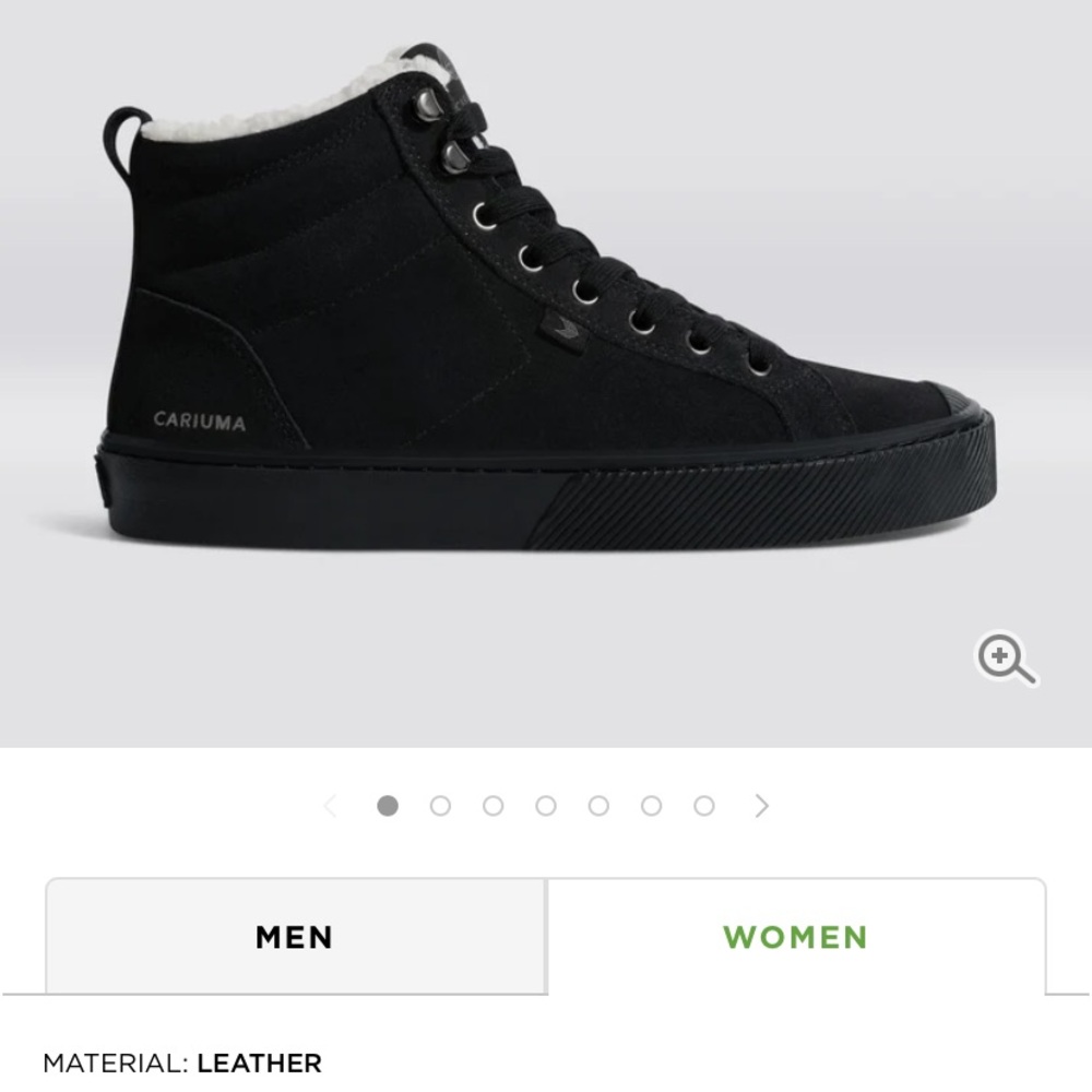 Cariuma Men’s Black Suede High-Top Boot with Shearling Collar